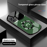 Circle Lotus Shaped Tempered Glass Case For iPhone