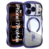 Plating Clear Wave Magnetic Case for iPhone