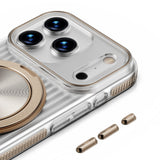 Metal Button Ripple Shape Rotating Magnetic Case for iPhone