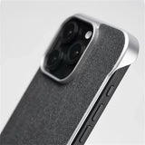 Ultra Thin Frameless Cloth Texture Magnetic Case For iPhone