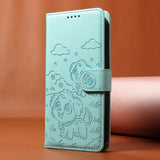 Cute Dog Magnetic Leather Wallet Flip Case for Samsung