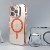 Luxury Camera Lens Holder Transparent Magnetic Case For iPhone