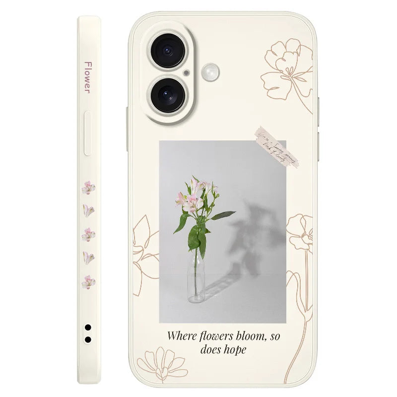 Silicone Aquarius Flower Case For iPhone