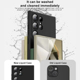 Square Liquid Silicone Soft Case For Samsung Galaxy