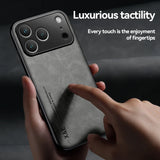 Luxury Leather Skin Feeling Magnetic Case For iPhone