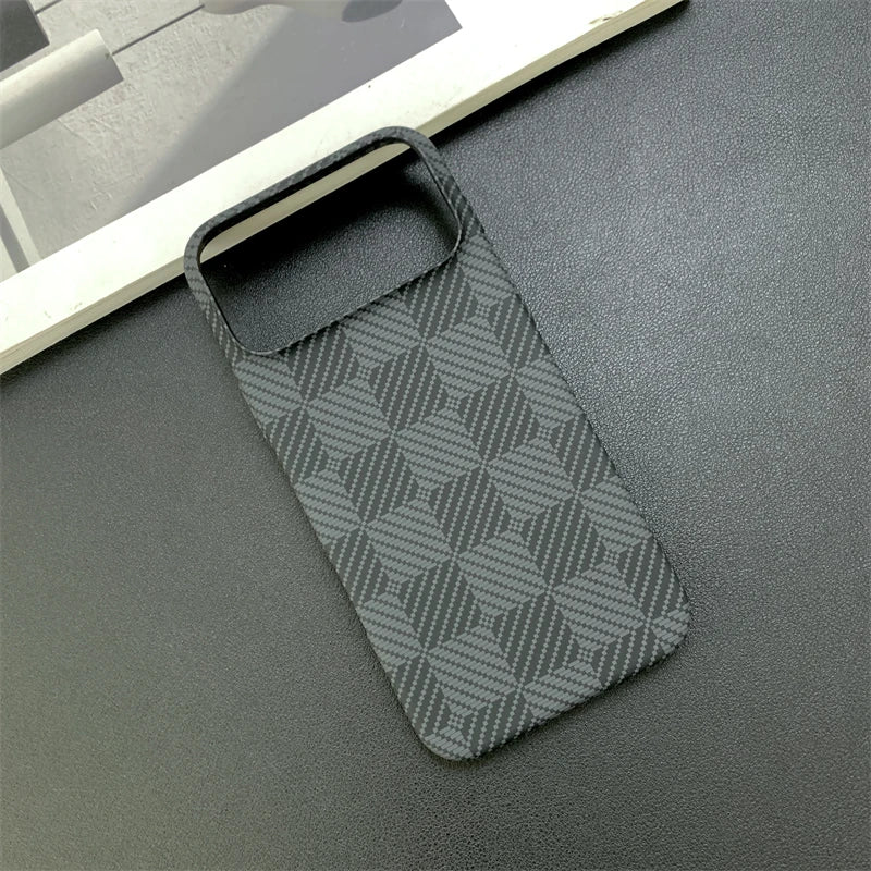 Carbon Fiber Pattern Chessboard Style Case for iPhone