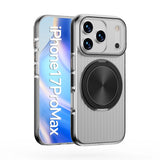 Metal Button Ripple Shape Rotating Magnetic Case for iPhone
