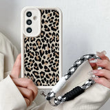 Leopard Wrist Chain Lanyard Case for Samsung