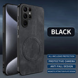 Luxury Leather Magnetic Case For Samsung Galaxy