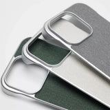 Ultra Thin Frameless Cloth Texture Magnetic Case For iPhone