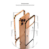 Metal Magnetic Original Color Backplate Case For iPhone