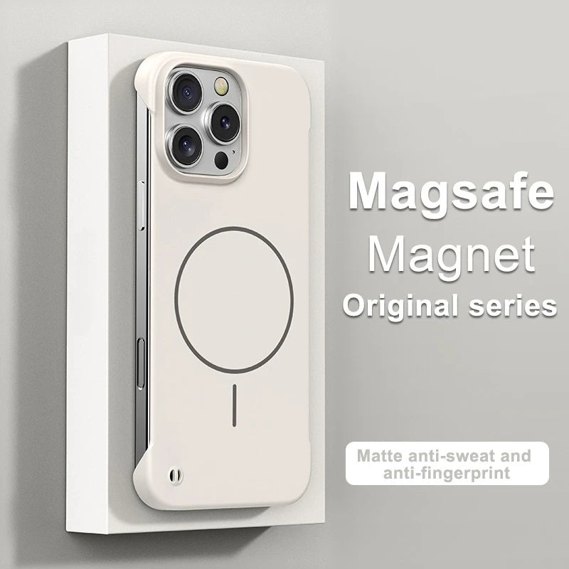 Frameless Solid Color Magnetic Case For iPhone