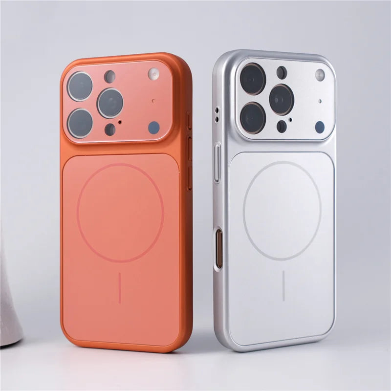 Full Camera Lens Protection Matte Plating Magnetic Case For iPhone