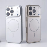 Full Camera Lens Protection Matte Plating Magnetic Case For iPhone