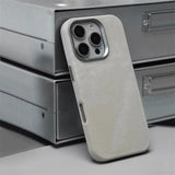 Luxury Shockproof Magnetic Fiber Leather Case For iPhone