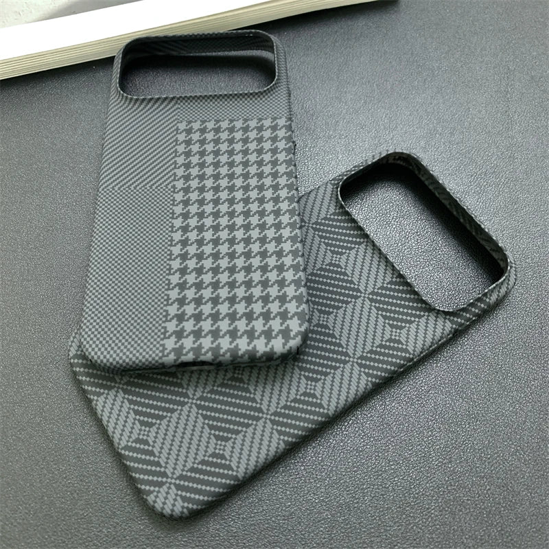 Carbon Fiber Pattern Chessboard Style Case for iPhone