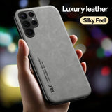 Luxury Leather Skin Feeling Magnetic Case For Samsung