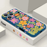 Flower Pattern Lanyard Phone Case For iPhone