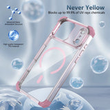 Armor Shockproof Magnetic Transparent Case For iPhone