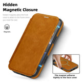 Magnetic Flip Leather Wallet Magnet Phone Case For iPhone