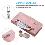 Luxury Leather Glitter Powder Wallet Case for iPhone