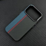 Carbon Fiber Texture Magnetic Armor Case For iPhone