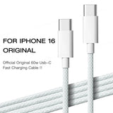 Original 60W PD USB-C to USB C Fast Charging Cable For iPhone
