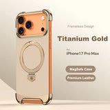 Luxury Leather Ultra Thin Frameless Magnetic Case For iPhone