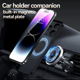 Luxury Shockproof Leather Magnetic Case For iPhone