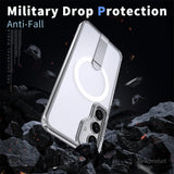 Luxury Metal Bracket Folding Stand Magnetic Case For Samsung