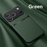 Luxury Shockproof Leather Magnetic Case For iPhone