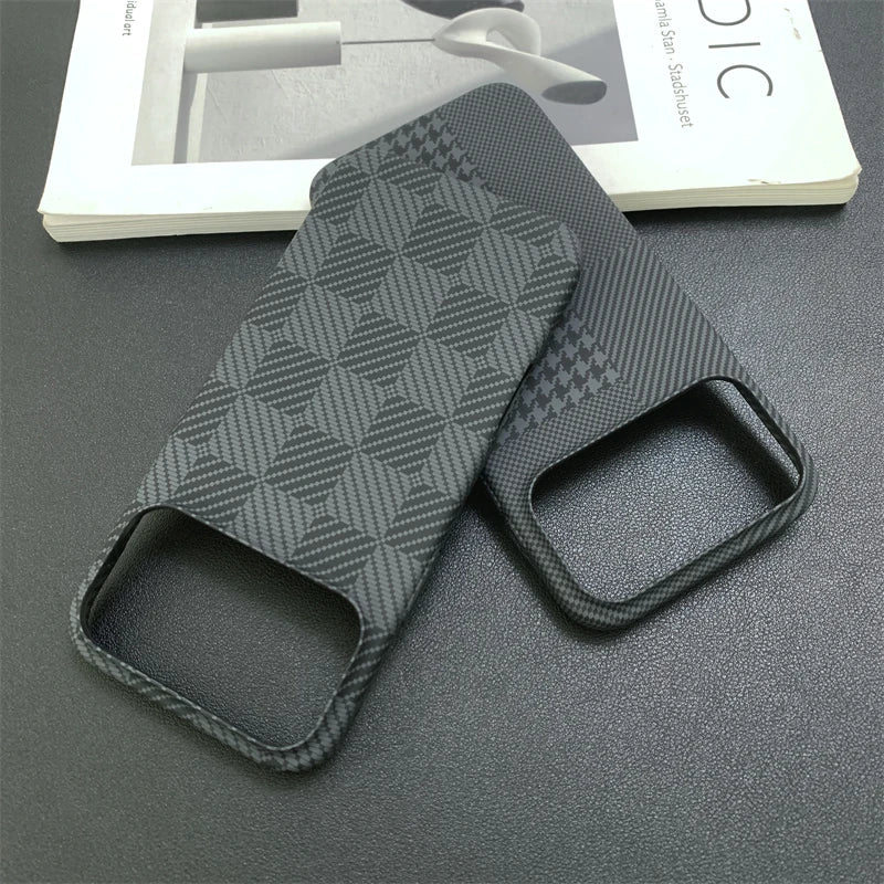 Carbon Fiber Pattern Chessboard Style Case for iPhone