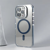 Luxury Camera Lens Holder Transparent Magnetic Case For iPhone