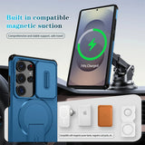 Magnetic Armor Lens Protect Camera Case for Samsung