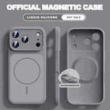 New Official Liquid Silicone Magnetic Case For iPhone