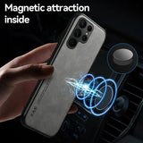 Luxury Leather Skin Feeling Magnetic Case For Samsung