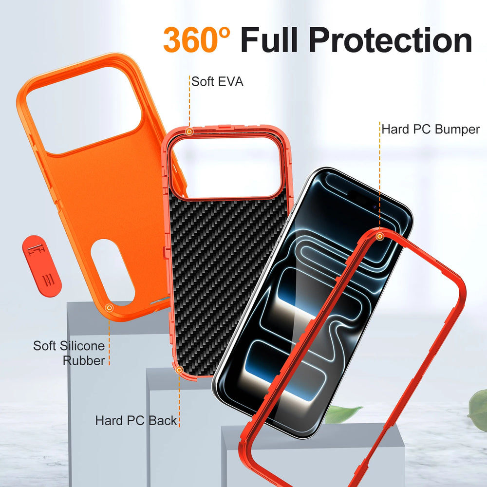 3IN1 Hybrid Military Anti-Shock Case for iPhone
