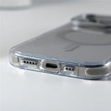 Luxury Camera Lens Holder Transparent Magnetic Case For iPhone