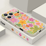 Flower Pattern Lanyard Phone Case For iPhone