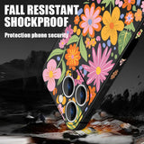 Flower Pattern Lanyard Phone Case For iPhone