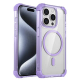 Armor Shockproof Magnetic Transparent Case For iPhone