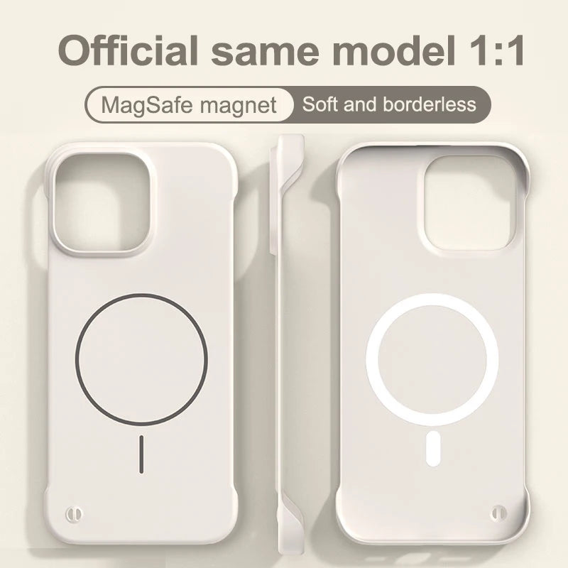 Frameless Solid Color Magnetic Case For iPhone