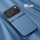 Luxury Shockproof Leather Magnetic Case For iPhone