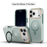 3-in-1 Magnetic Metal Ring Stand Matte Case For iPhone