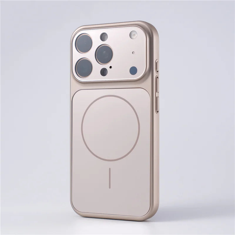 Full Camera Lens Protection Matte Plating Magnetic Case For iPhone