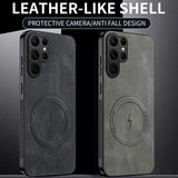 Luxury Leather Magnetic Case For Samsung Galaxy