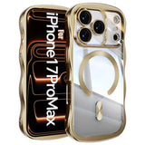 Plating Clear Wave Magnetic Case for iPhone