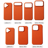 Natural Cowhide Leather Magnetic Case for iPhone