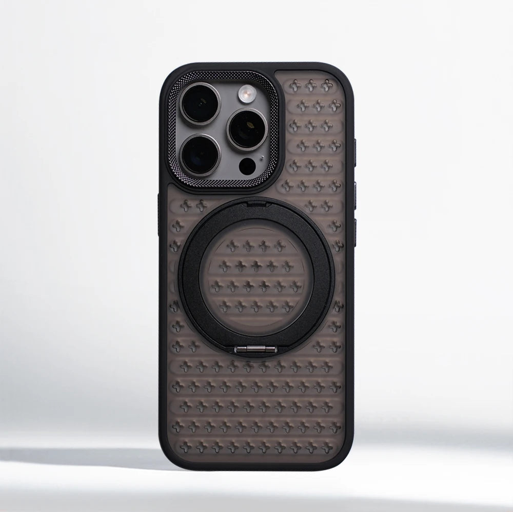 360° Rotating Ring Bracket Heat Dissipation Magnetic Case For iPhone