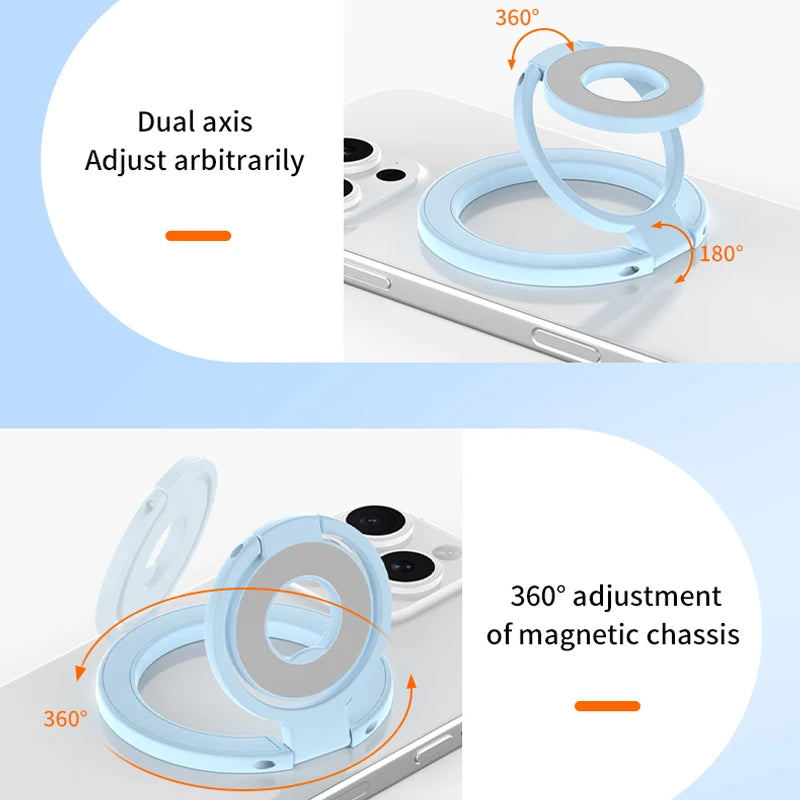 Double Sided Magnetic Ring Holder Folding Stand Bracket For iPhone